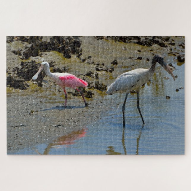 Spoon Bill Wood Stork Florida Puzzle (Horizontal)