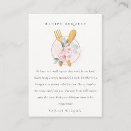 Spoon Fork Blumenrezeption Brautparty Begleitkarte