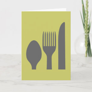 Spoon Knife Fork Graphic Karte