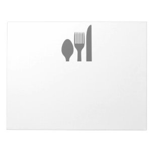 Spoon Knife Fork Graphic Notizblock
