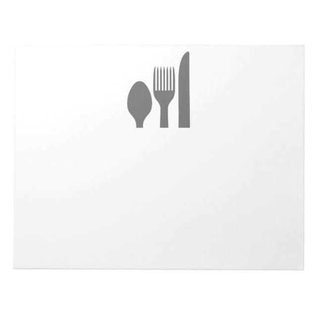 Spoon Knife Fork Graphic Notizblock (Vorderseite)