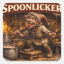 Spoon Licker Isländischer Yule Lad Postkarte 