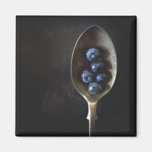 "SPOON OF BLUEBERRIES" NAHRUNGSMITTELKÜHLSCHRANK  MAGNET