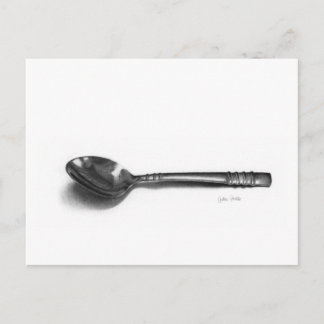 Spoon pencil Drawing Postcard Postkarte