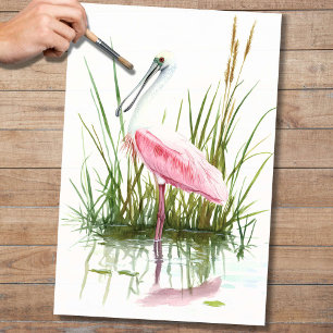 Spoonbill 3 Dekoupage Seidenpapier