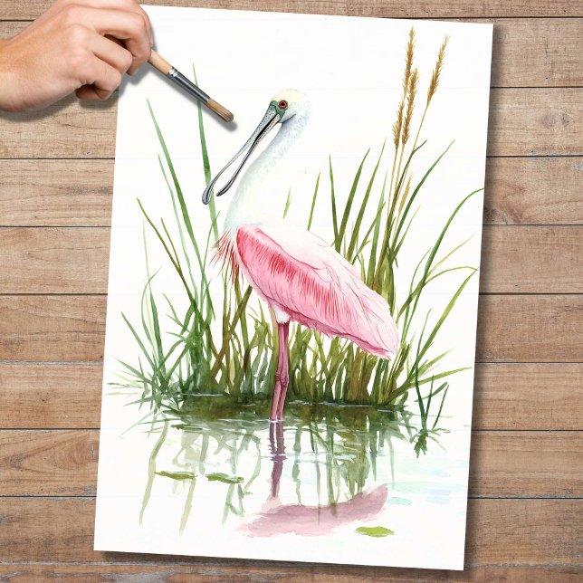 Spoonbill 3 Dekoupage Seidenpapier (Von Creator hochgeladen)