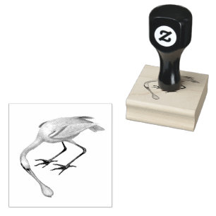 Spoonbill Birds Vintag Illustrations Gummistempel