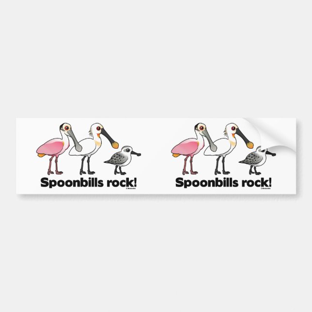 Spoonbills-Felsen! Autoaufkleber (Vorne)