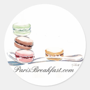 Spoonful von Macarons-Aufklebern Runder Aufkleber