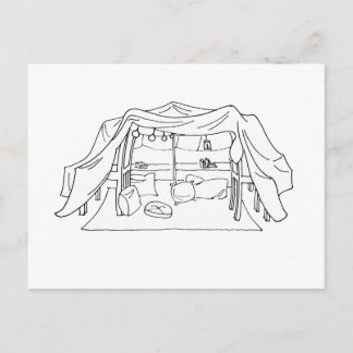 Spoonie-Pillow/Blanket Festchronische Krankheit Postkarte