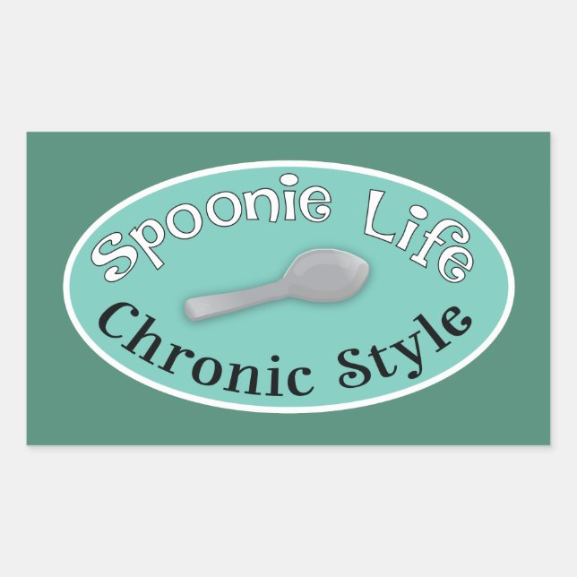 Spoonie Style - Diner Green Rechteckiger Aufkleber (Vorderseite)