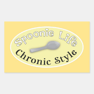 Spoonie Style - Gelb Rechteckiger Aufkleber