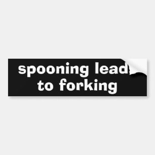 spooning führt zu das Gabeln Autoaufkleber