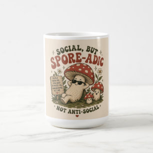 Spore-Adic-Stimmung – Süßes Chill-Pilz-Retro-Desig Kaffeetasse