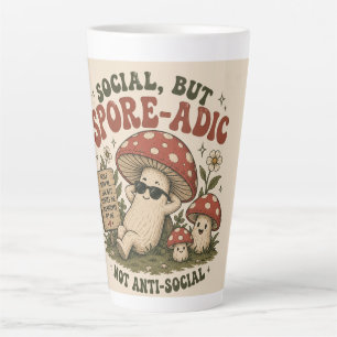 Spore-Adic Stimmung – Süßes Chill-Pilz-Retro-Desig Milchtasse