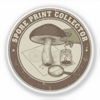 Spore Print Collector Mycology Design Aufkleber