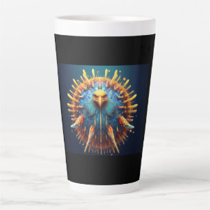 Spore-Vogel mit blauem, gefiedertem Outfit Milchtasse