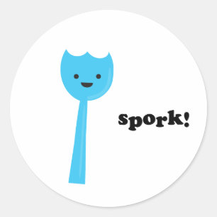Spork! Runder Aufkleber
