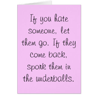 Spork sie in der underballs Karte