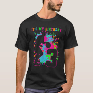 Sport 3 Jahre alt 3. Basketball Geburtstagsparty T-Shirt
