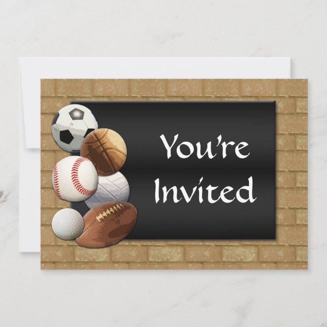 Sport Al-Star, Basketball/Fußball/Fußball Einladung (Vorderseite)