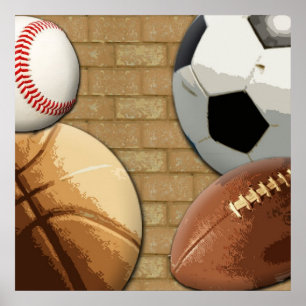 Sport Al-Star, Basketball/Fußball/Fußball Poster