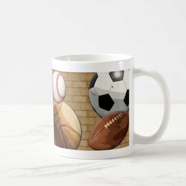 Sport Al-Stern, Basketball/Fußball/Fußball Kaffeetasse (Rechts)