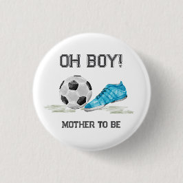Sport All Star Soccer Mother To Be aby Shower Button