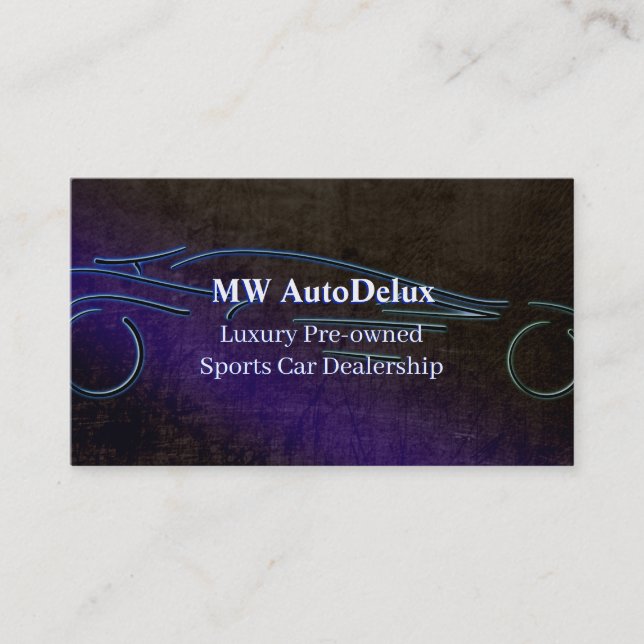 Sport-Auto-Vertragshändler, Lederblick, Visitenkarte (Vorderseite)