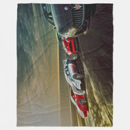 Sport-Autorennen-Acryl-Kunst Fleecedecke