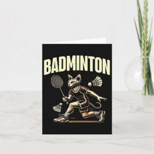 Sport Badminton Katzen-Enthusiast Katzenliebhaber Karte