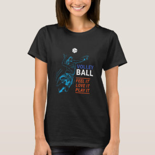 Sport Ball Beach Volleyball Volleyball Spieler T-Shirt
