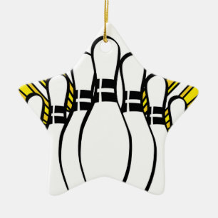 Sport-Ball-Bowlings-Trainer-Team-Spiel-Streik Keramik Ornament