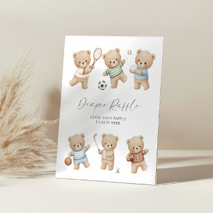 Sport-Bär-Baby-Party-Windel-Raffel-Schild Sockelschild