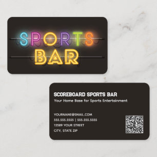 Sport Bar Custom QR Visitenkarte