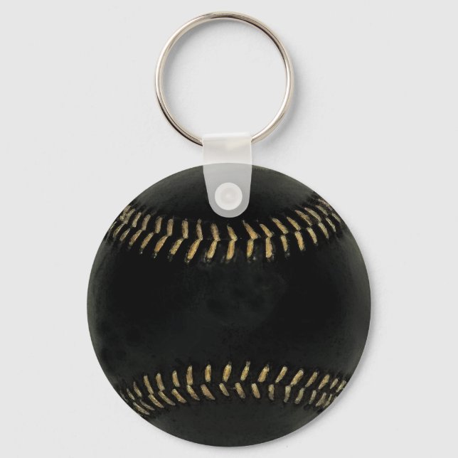 Sport, Baseball schwarz Schlüsselanhänger (Vorderseite)