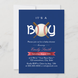 Sport Baseball Thema Es ist eine Baby-Dusche Einladung