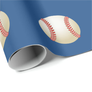 Sport-Baseball-Thema-Marine-Blau Geschenkpapier