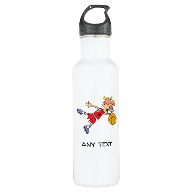 Sport Basketballspieler Wasserflasche Edelstahlflasche (Vorderseite)