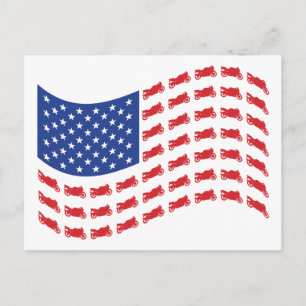 sPORT-bIKE-fLAG-wAVE Postkarte