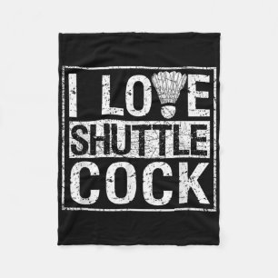 Sport Birdie Funny Badminton Players I Liebe Shutt Fleecedecke