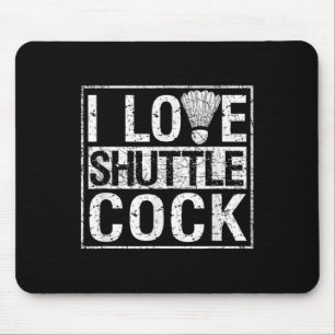 Sport Birdie Lustige Badminton-Spieler Ich liebe F Mousepad