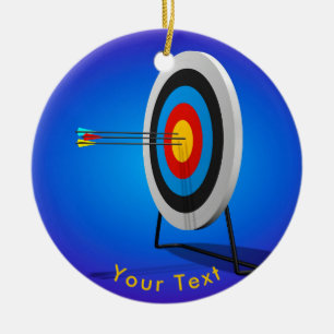 SPORT Bogenschießen-Dreiergruppen-Bullauge Keramik Ornament