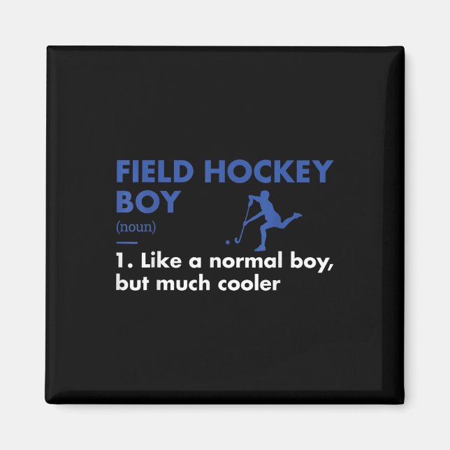 Sport Boy Definition Feldhockey  Magnet (Vorne)