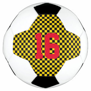 Sport Checkerboard Team Player NUMMER Ziel Fußball