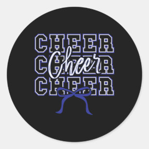 Sport Cheer Cheerleader Cheerleading Blaues Band M Runder Aufkleber