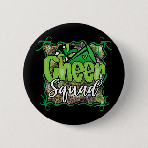 Sport Cheer Squad Mädchen passendes Leopard Green  Button
