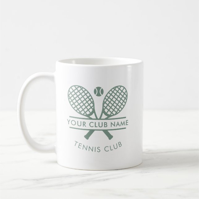 Sport Country Club Name Tennis Rackets Icon Custom Kaffeetasse (Links)