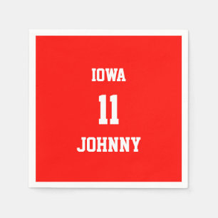 Sport Custom Candy Apple Red Paper Napkins Serviette