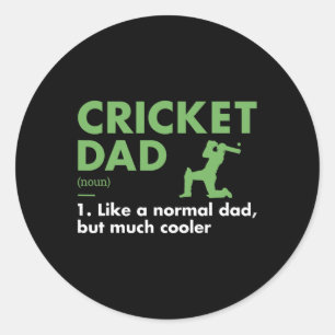 Sport Dad Definition Cricket Runder Aufkleber